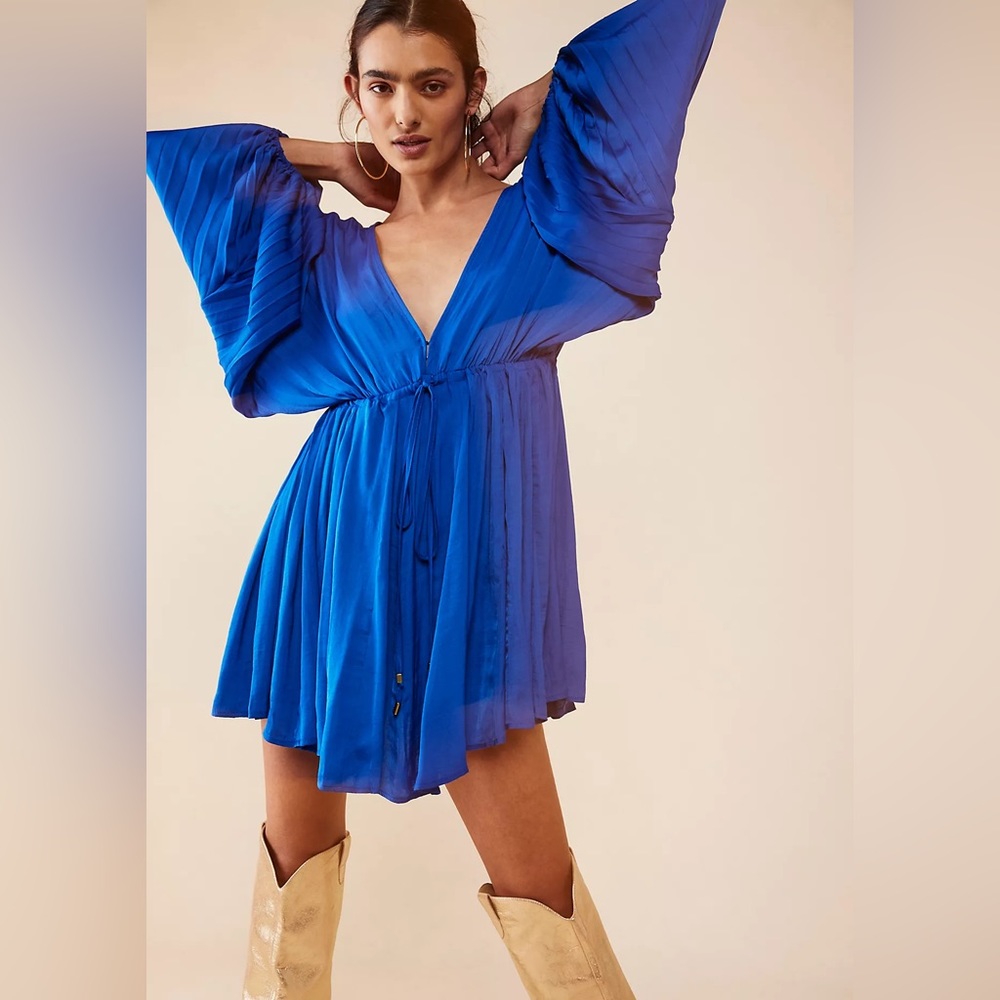Free People Blue Mini Dress